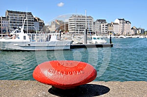 Mooring point in Cherbourg France