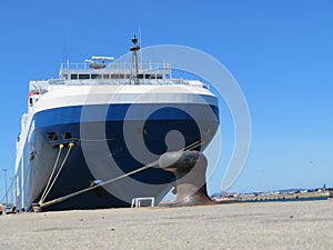 Mooring Port where are parked boats to refuel and repair photo