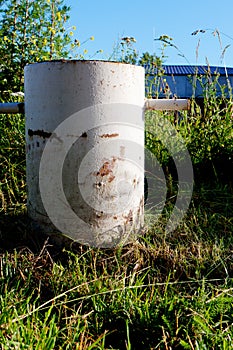 Mooring post, bollard, dolphin, Canal Leuven Mechelen, Wijgmaal, Belgium