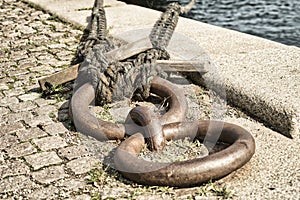 Mooring rings in Copenhagen harbor