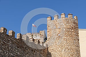 Moorish Castle tower and walls Gibraltar