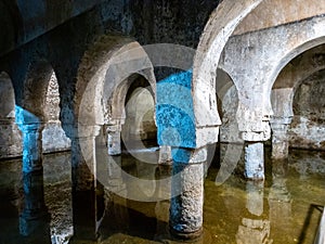 Moorish cistern Aljibe in Caceres. Former mosque under the Muslim rule in Spain photo