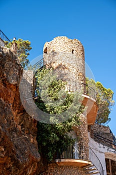 Moorish fortifications, Mijas, Spain