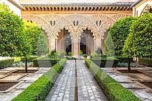 moorish garden Zaragoza Spain photo