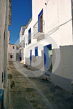 Moorish street in a small people in the Alpujarra, Granada