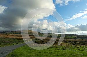 Moorland landcape in the Snowdonia national park in north Wales, near the royal town of Caernarfon