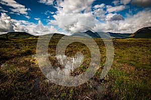 Moorland and mountains