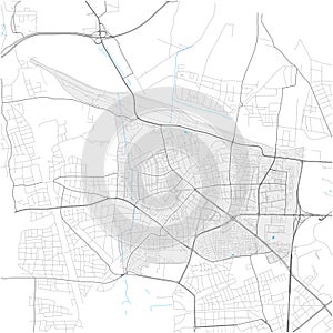 Moosach, MÃ¼nchen, Deutschland high detail vector map