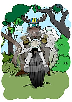 Moose-biker