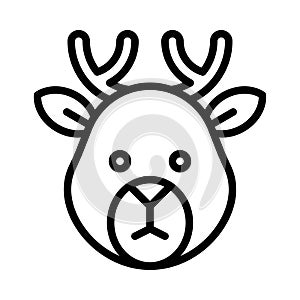 Moose head icon, Thanksgiving related vector