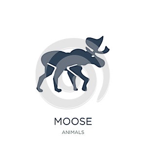 moose icon in trendy design style. moose icon isolated on white background. moose vector icon simple and modern flat symbol for