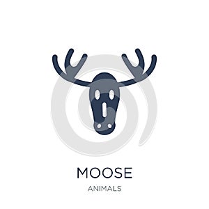 Moose icon. Trendy flat vector Moose icon on white background fr