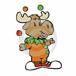 Moose juggler - funny acrobat