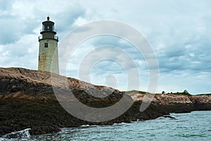 Moose Peak Lighthouse Amid Storm Clouds in Down East Maine