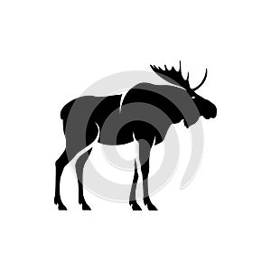 Moose silhouette animal logo