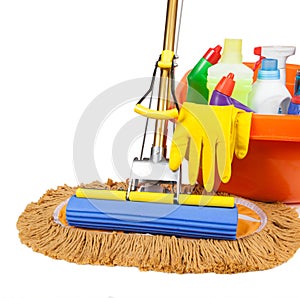 Mop, bucket, bowl and bottle cleaners