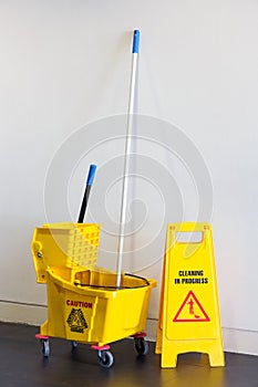 Mop bucket and wringer photo