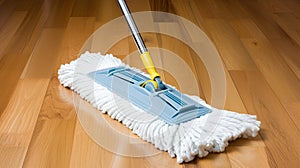 Mop cleaning parquet