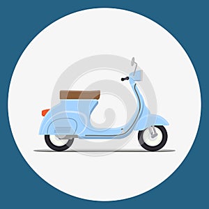 Moped Flat vector illustration