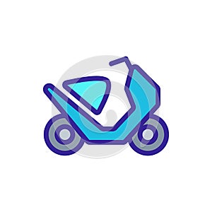 moped icon vector. Isolated contour symbol illustration