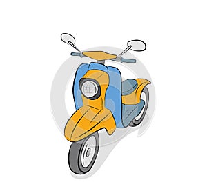 Moped motorcycle . vector illustration.