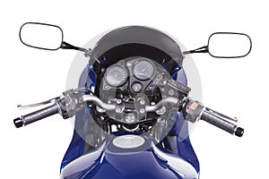 Moped panel close up.