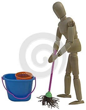 Mopping the Floor with Traditional Mop