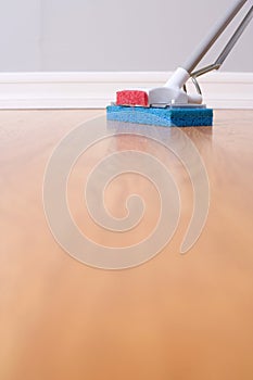 Mopping hardwood floor