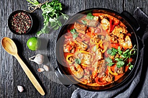 Moqueca baiana - brazilian fish stew with lime