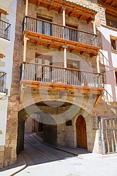 Mora de Rubielos in Teruel Aragon stonewall village