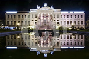 Mora Ferenc Museum at night in Szeged