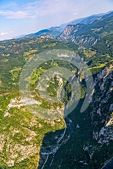 Moraca River canyon - aerial