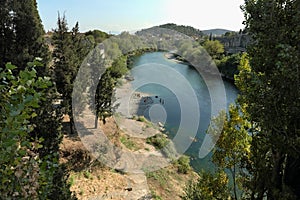 Moraca River In Podgorica, Montenegro photo