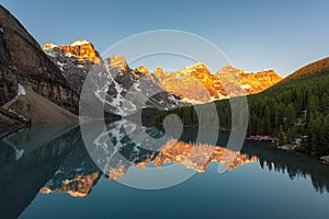 Moraine lake in Banff National Park, Canada.