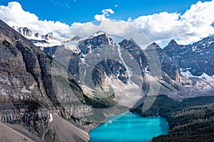 Moraine Lake in Banff National Park, Canada, Valley of the Ten Peaks. Inspirational screensaver
