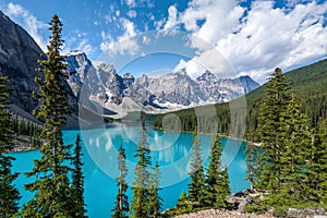 Moraine Lake in Banff National Park, Canadian Rockies, Alberta, Canada photo