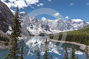 Moraine lake in Jasper National Park, Canada