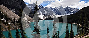Moraine Lake `Jewel of Alberta, Canada` It could be said that this is one of the most beautiful lakes in the world known for its t