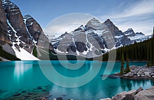 Moraine lake in the rocky mountains, alberta, canada sumer day in the canada