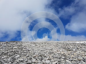 Moraine of the mountain Glittertind