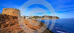 Moraira Castle and skyline in Teulada of Alicante