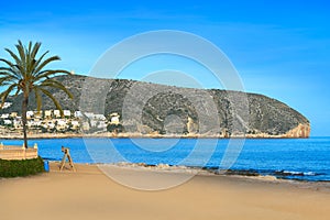 Moraira skyline in Teulada of Alicante Spain