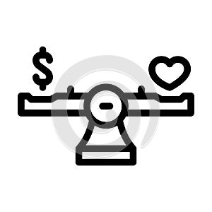 moral business ethics line icon vector illustration