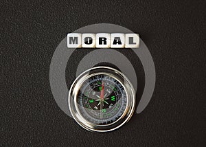 Moral with compass photo