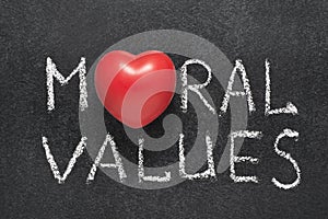 Moral values heart photo