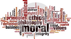 Moral word cloud