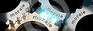 Morale - gears concept - 3D illustration