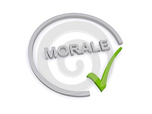 morale word on white