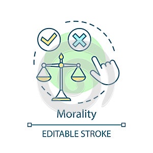 Morality concept icon