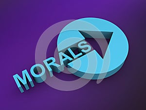 morals word on purple